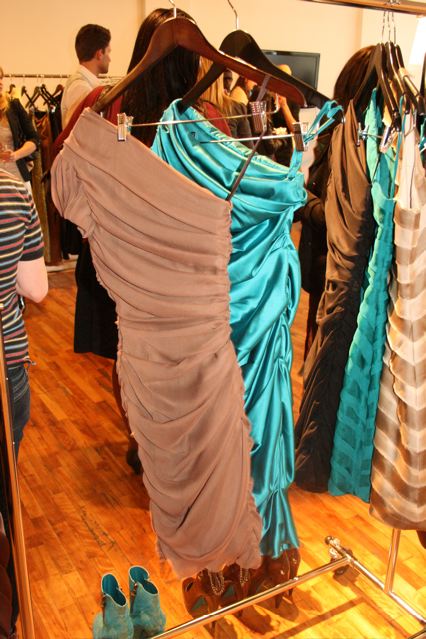 TONIA: Mocha draped chiffon one shoulder dress TONIA: Mocha draped chiffon one shoulder dress